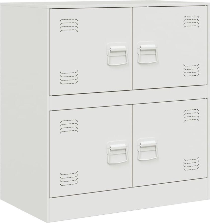 VidaXL -Dressoir-67x39x73-cm-staal-wit