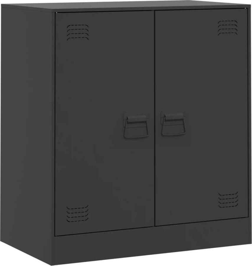 VidaXL -Dressoir-67x39x73-cm-staal-zwart - Foto 2