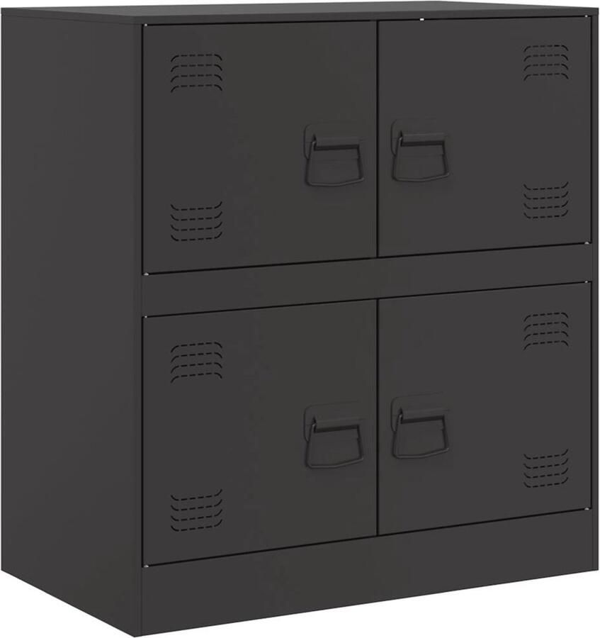 VidaXL -Dressoir-67x39x73-cm-staal-zwart - Foto 2