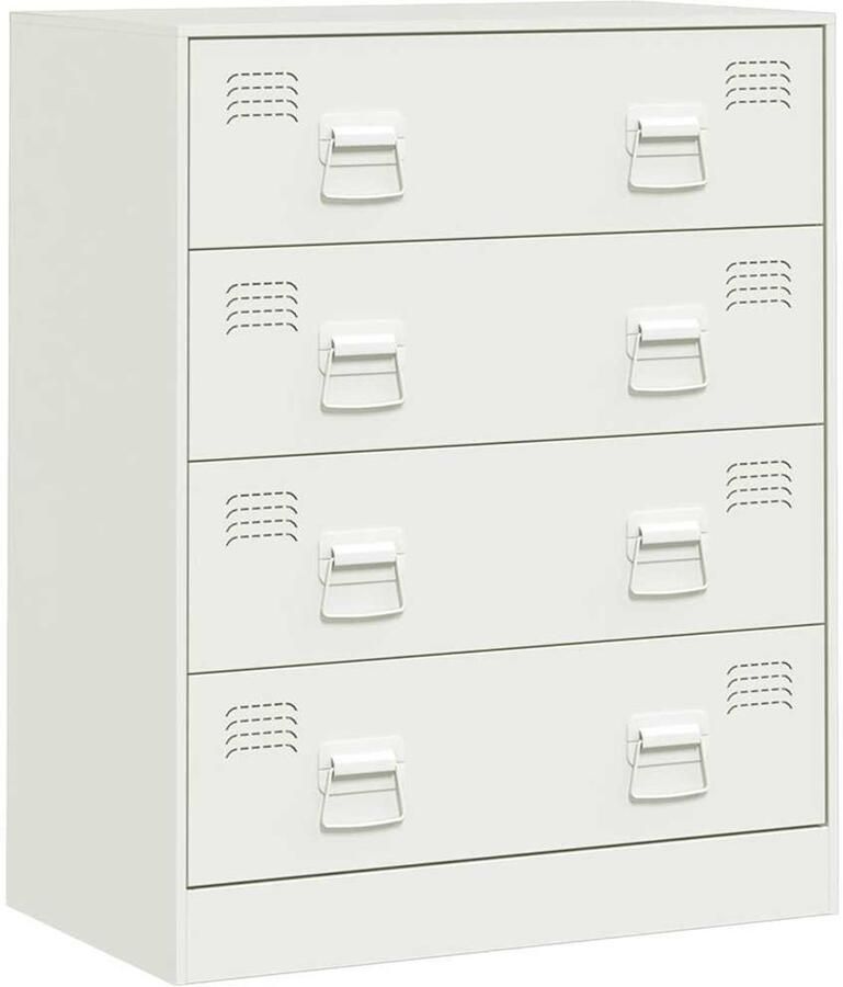 VidaXL -Dressoir-67x39x83-cm-staal-wit