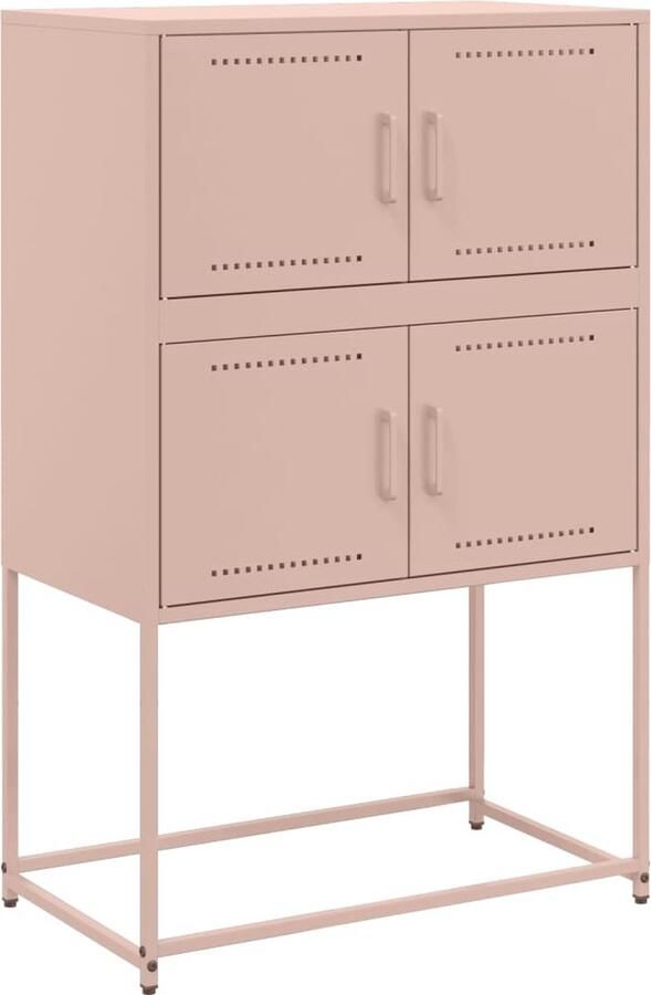 VidaXL Dressoir 68 5x38 5x107 cm staal roze