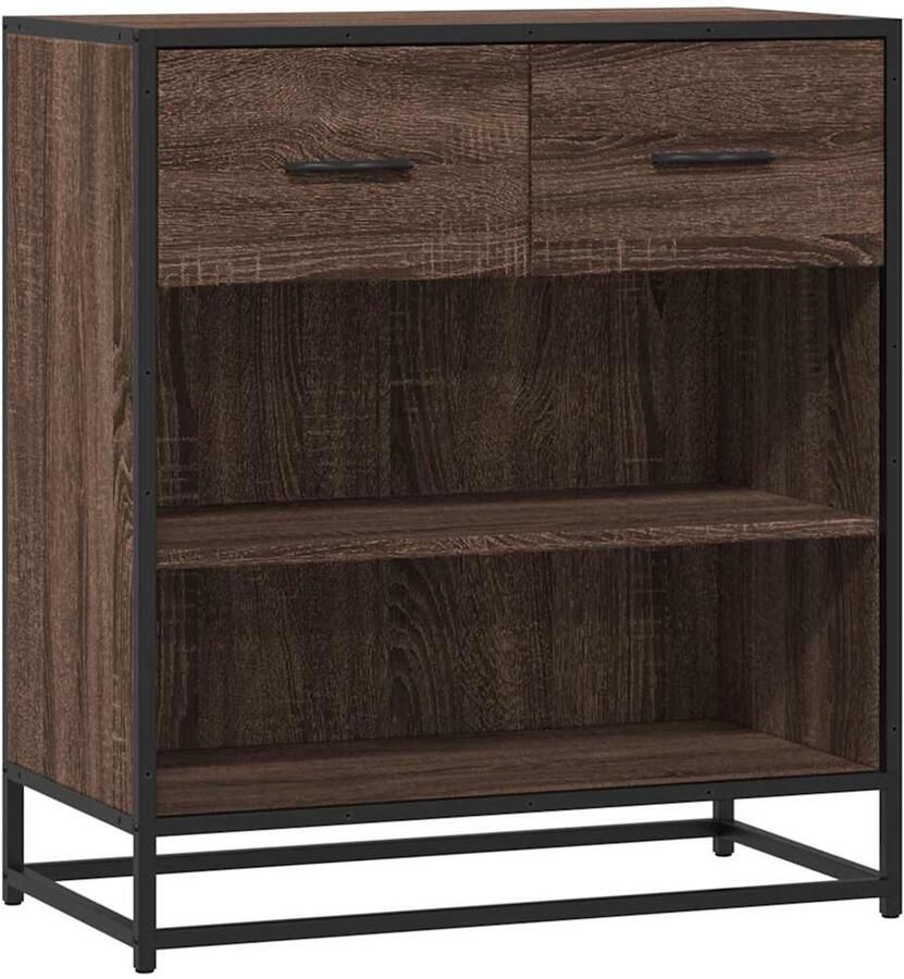 VidaXL Dressoir 68x35x76 cm bewerkt hout bruin eikenkleur