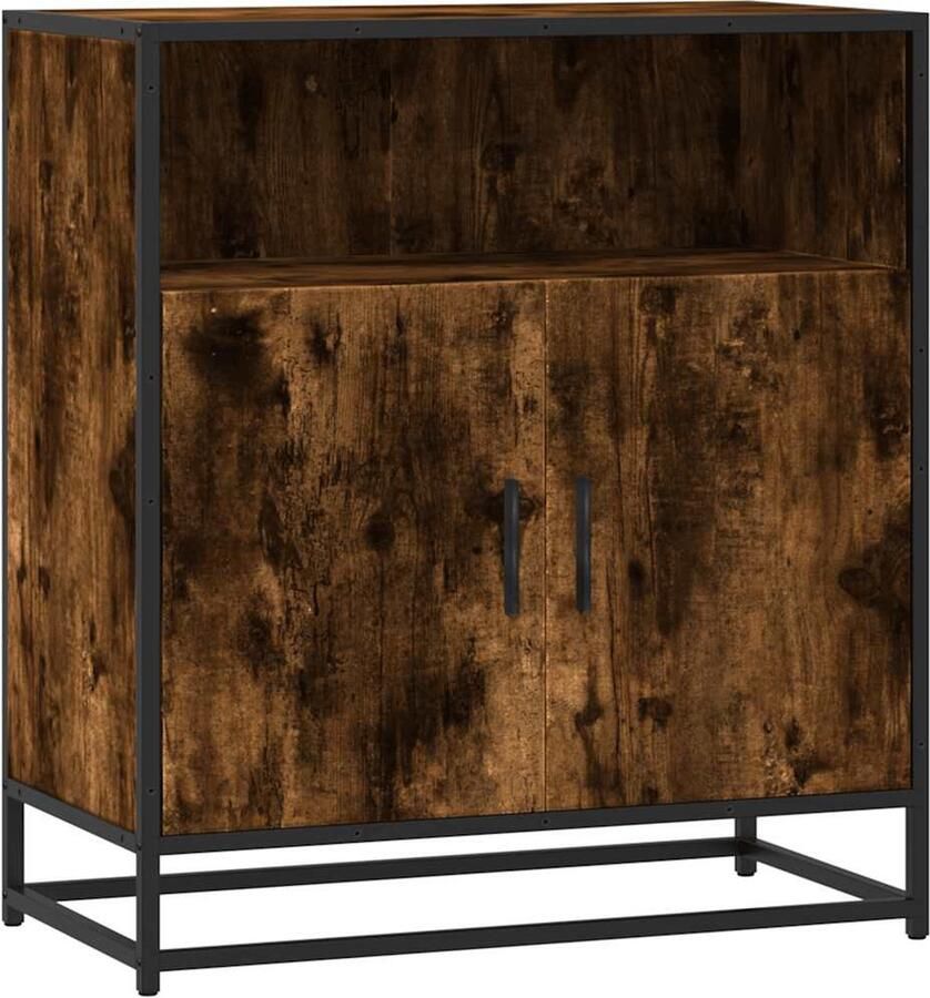 VidaXL Dressoir Gerookt Eiken 68x35x76 cm Dressoir Opbergkast Salontafel Industrieel Meubilair Houten Dressoir - Foto 2