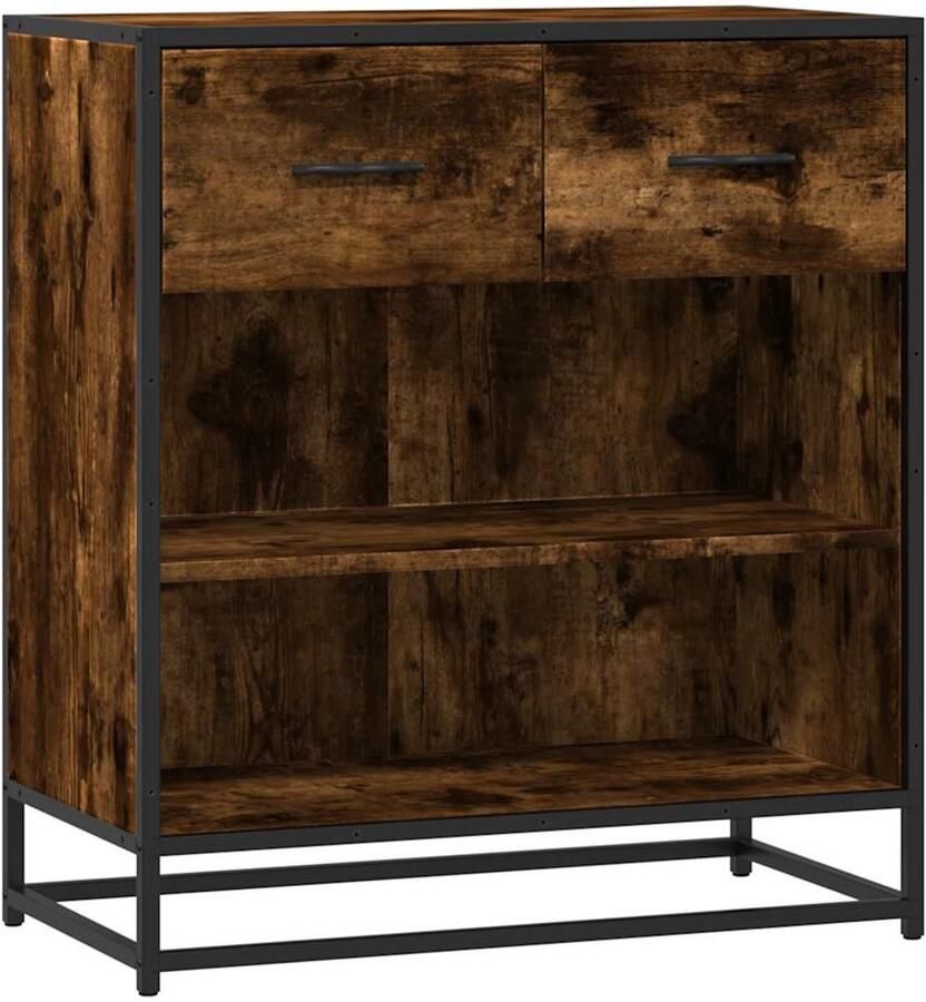 VidaXL Dressoir 68x35x76 cm bewerkt hout gerookt eikenkleurig