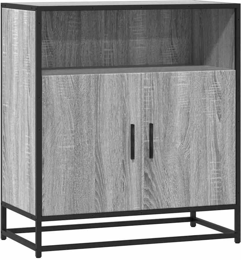 VidaXL Dressoir Grijs Sonoma Eiken 68x35x76 cm Dressoir Tv-meubel Opbergkast Salontafel Industrieel Design - Foto 2