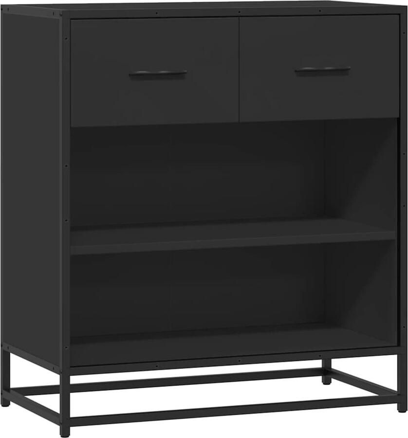 VidaXL Dressoir 68x35x76 cm bewerkt hout zwart