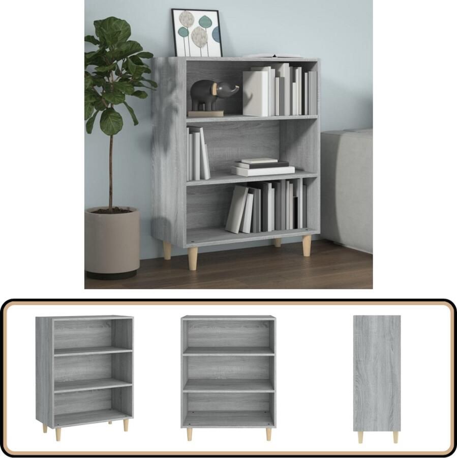 VidaXL Dressoir 69 5x32 5x90 cm Grijs Sonoma Eiken Dressoir Bijzettafel Houten Dressoir Grijze Dressoir Salontafel