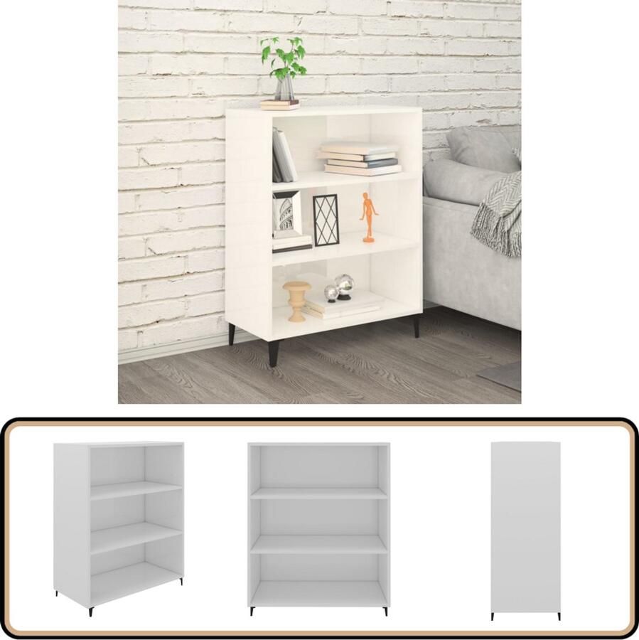 VidaXL Dressoir Hoogglans Wit 69 5x32 5x90 cm Dressoir Houten Dressoir Witte Dressoir Vintage Dressoir Salontafel