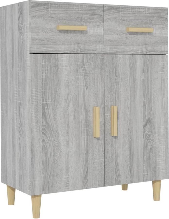 VidaXL Dressoir Grijs Sonoma Eiken 69 5x34x89 cm Dressoir Houten Dressoir Grijze Dressoir Sonoma Eiken Dressoir Vintage Dressoir