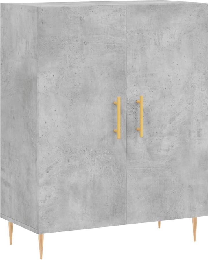 VidaXL Dressoir 69 5x34x90 cm Hout Betongrijs Dressoir Buffetkast Kast Houten Dressoir Grijze Dressoir - Foto 12