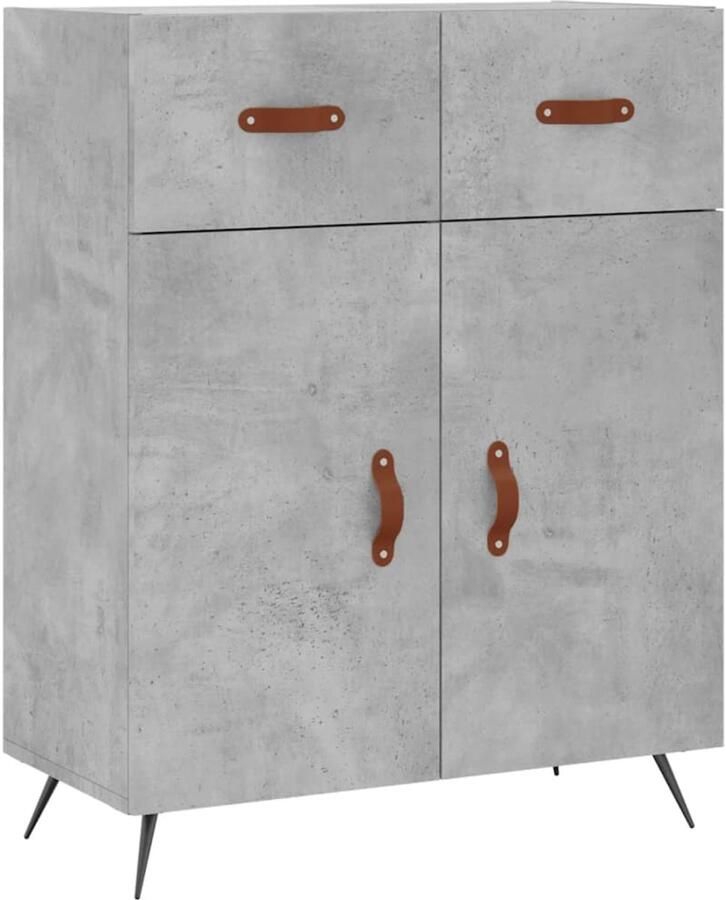 VidaXL Dressoir 69 5x34x90 cm Bewerkte Hout Grijs Dressoir Houten Dressoir Modern Dressoir Grijze Dressoir Tv Meubel