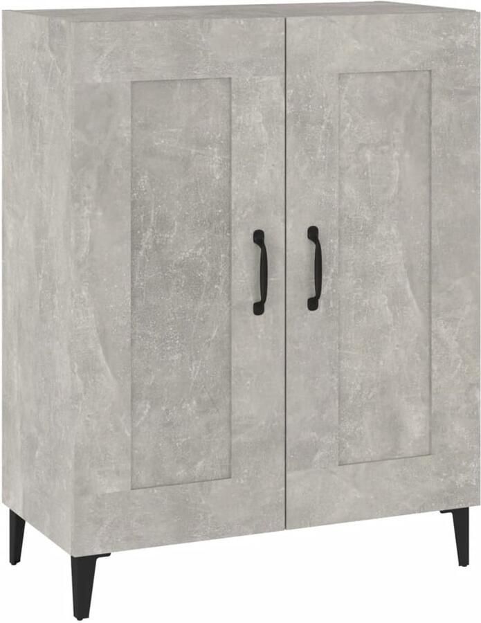 VidaXL Dressoir 69 5x34x90 cm Betongrijs Hout Dressoir Bijzettafel Kast Houten Dressoir Grijze Dressoir
