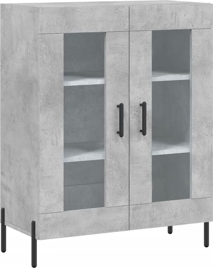 VidaXL Dressoir 69 5x34x90 cm Betongrijs Bewerkthout Dressoir Houten Dressoir Grijze Dressoir Vintage Dressoir Salontafel