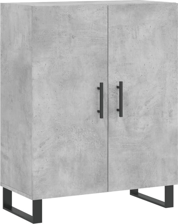 VidaXL Dressoir 69 5x34x90 cm Hout Betongrijs Dressoir Buffetkast Kast Houten Dressoir Grijze Dressoir - Foto 18