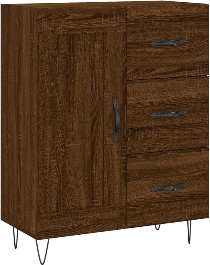 VidaXL Dressoir 69 5x34x90 cm Bruin Eikenkleur Dressoir Houten Dressoir Vintage Dressoir Opbergmeubel Salontafel