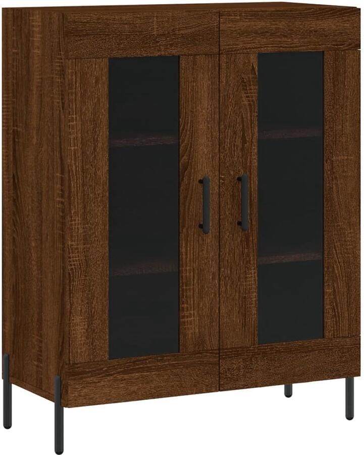 VidaXL Dressoir 69 5x34x90 cm Bruin Eikenkleur Dressoir Klassiek Meubel Houten Dressoir Bruine Eiken Vintage Dressoir