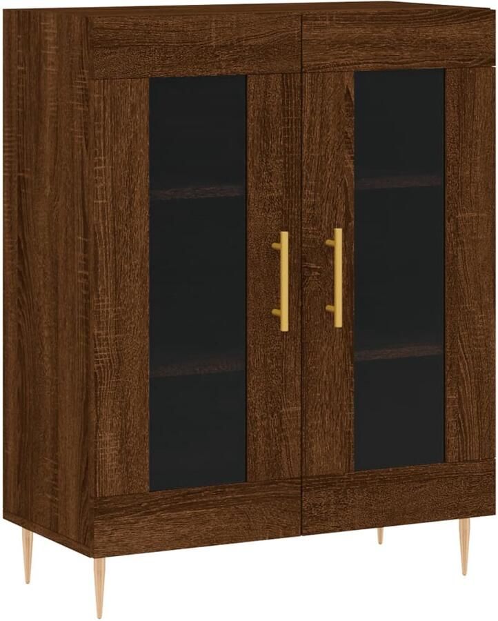 VidaXL Dressoir 69 5x34x90 cm Bruin eikenkleur Dressoir Bruine Eiken Vintage Design Houten Kast Opbergruimte