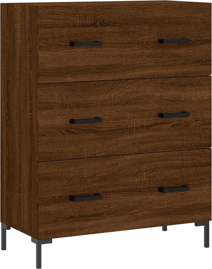 VidaXL Dressoir Bruin Eiken 69 5x34x90 cm Dressoir Buffetkast Kast Houten Dressoir Vintage Dressoir - Foto 2