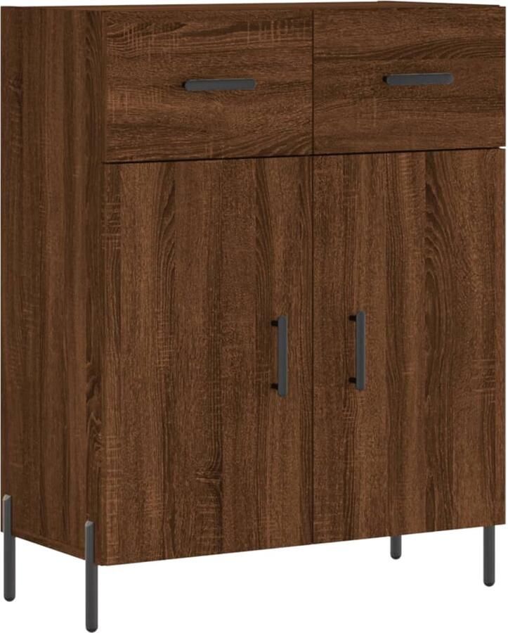 VidaXL Dressoir Bruineiken 69 5x34x90 cm Dressoir Houten Dressoir Bruine Eiken Dressoir Vintage Dressoir Modern Dressoir - Foto 2
