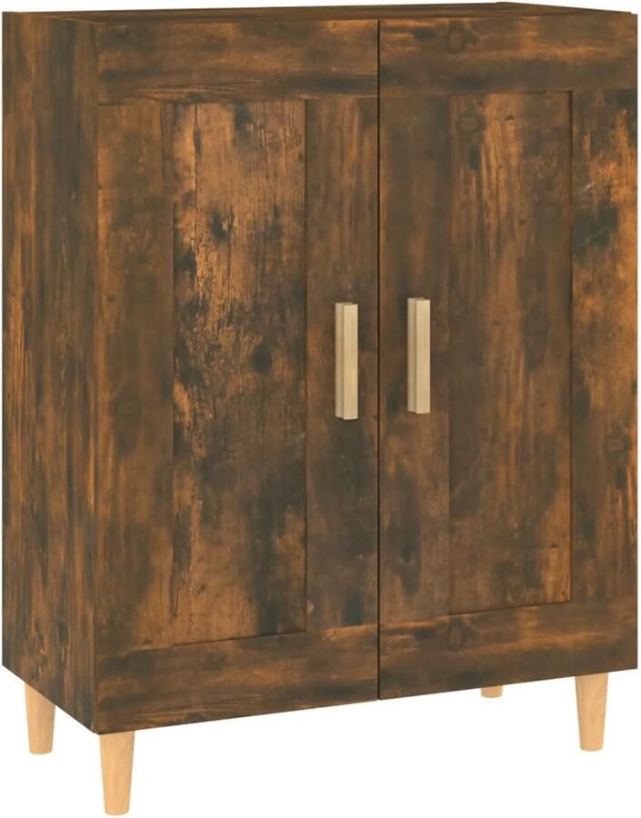 VidaXL Dressoir 69 5x34x90 cm Gerookt Eiken Dressoir Kast Bijzettafel Houten Dressoir Bruine Dressoir