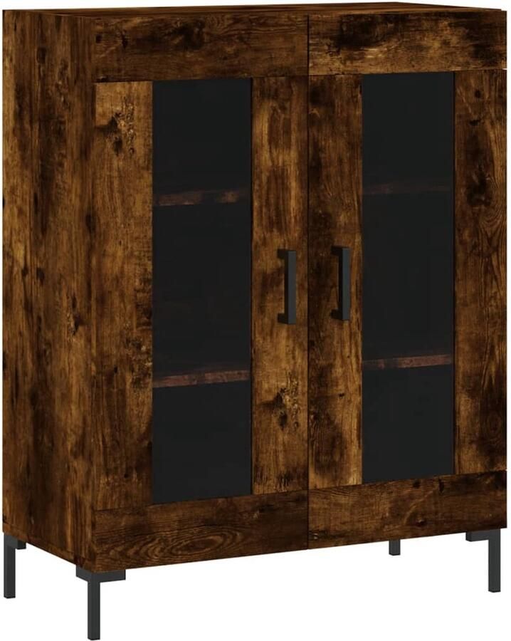 VidaXL Dressoir 69 5x34x90 cm Gerookt Eikenkleurig Dressoir Kasten Houten Dressoir Vintage Dressoir Landelijke Dressoir