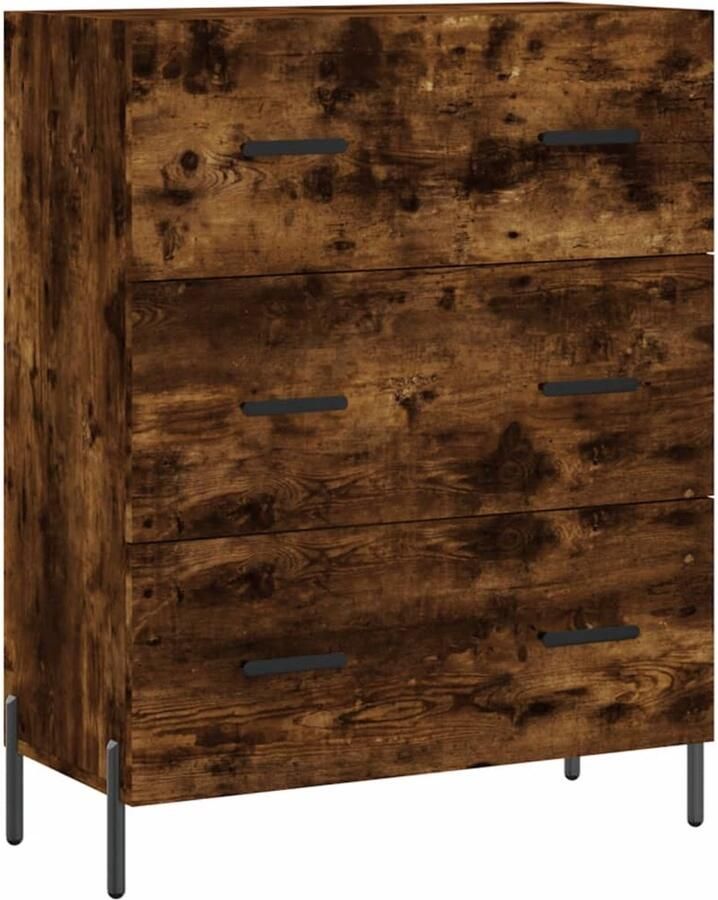 VidaXL Dressoir 69 5x34x90 cm Gerookt Eiken Dressoir Kast Buffetkast Houten Dressoir Vintage Dressoir - Foto 2