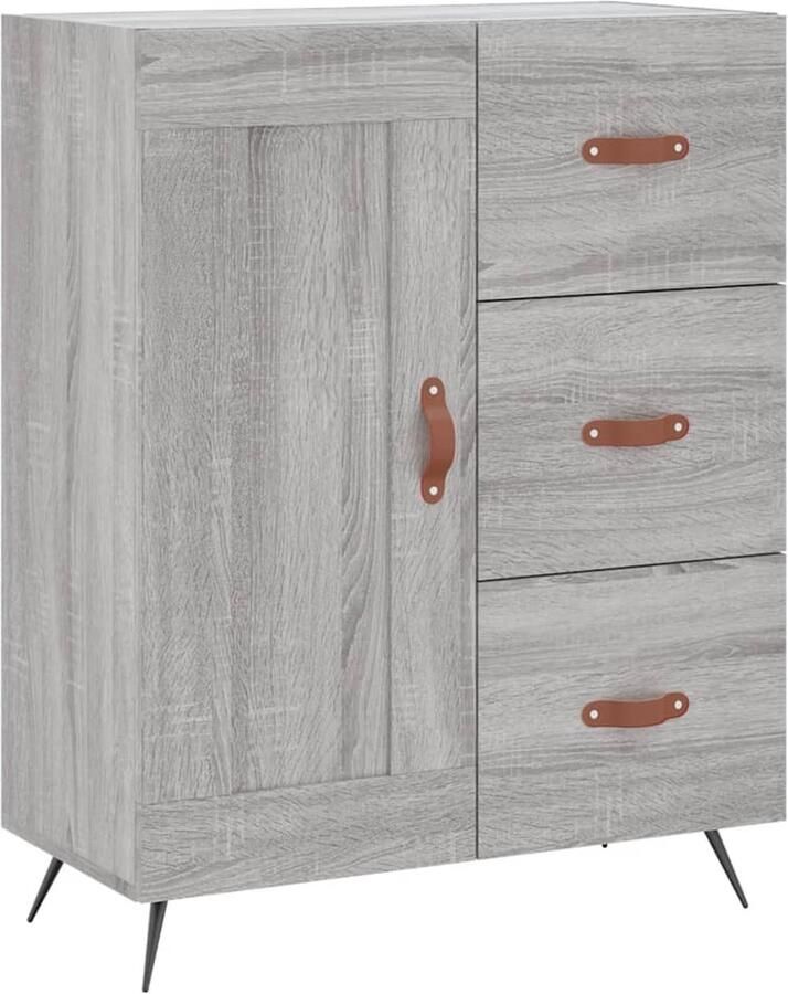 VidaXL Dressoir Grijs Sonoma Eiken 69 5x34x90 cm Dressoir Grijze Dressoirs Houten Dressoirs Salontafel Tv Tafel - Foto 2