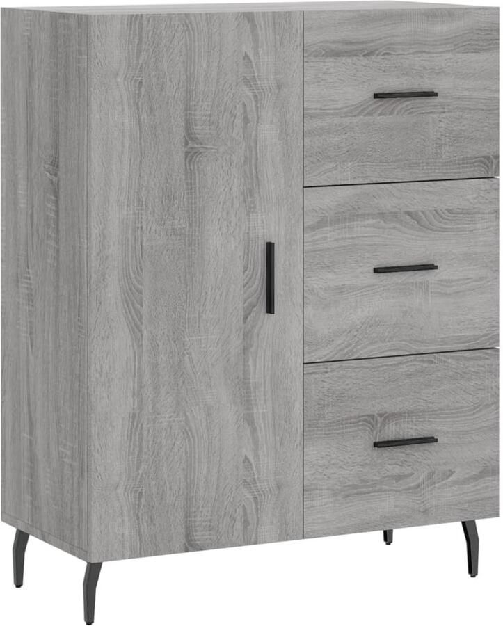 VidaXL Dressoir 69 5x34x90 cm Grijs Sonoma Eiken Dressoir Grijze Dressoirs Houten Dressoir Klassiek Dressoir Salontafel
