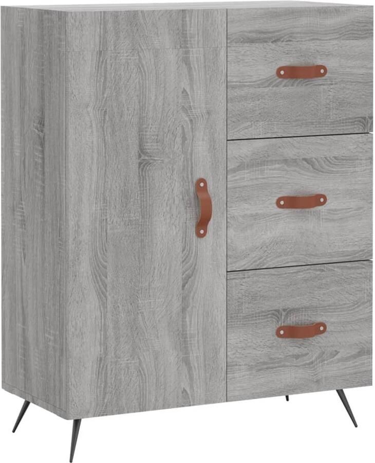 VidaXL Dressoir Grijs Sonoma Eiken 69 5x34x90cm Dressoir Vintage Dressoir Houten Dressoir Salontafel Tv Tafel - Foto 2
