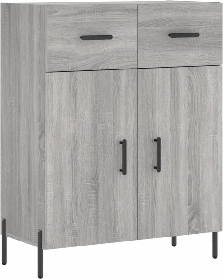 VidaXL Dressoir 69 5x34x90 cm Grijs Sonoma Eiken Dressoir Houten Dressoir Modern Dressoir Grijze Dressoir Salontafel - Foto 2