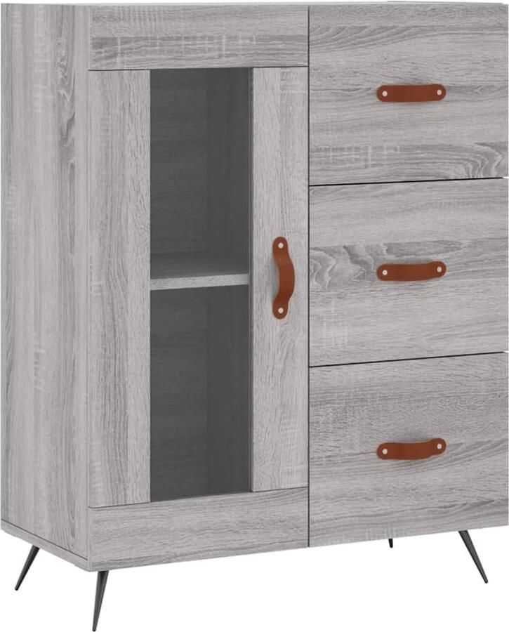 VidaXL -Dressoir-69 5x34x90-cm-bewerkt-hout-grijs-sonoma-eikenkleurig - Foto 7