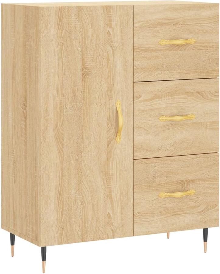 VidaXL Dressoir Sonoma Eiken 69 5x34x90 cm Dressoir Keukenmeubel Salontafel Houten Dressoir Vintage Dressoir