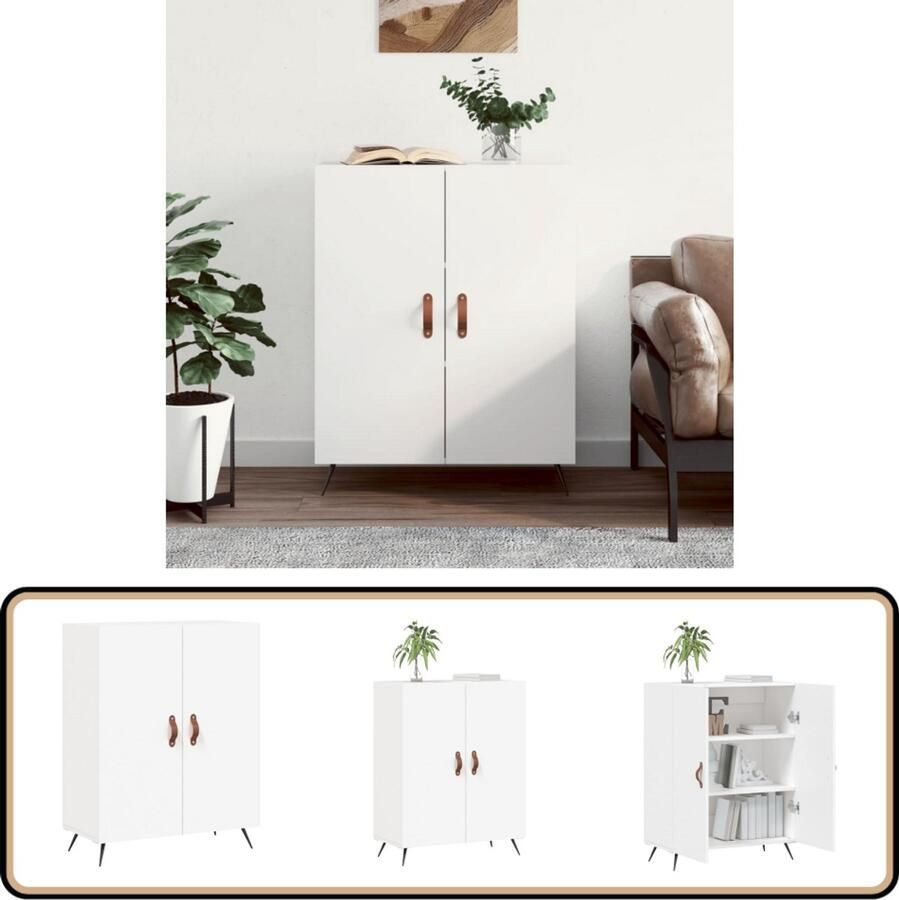 VidaXL Dressoir 69 5x34x90 cm Bewerkt hout Wit Dressoir Houten Dressoir Wit Dressoir Vintage Dressoir Salontafel