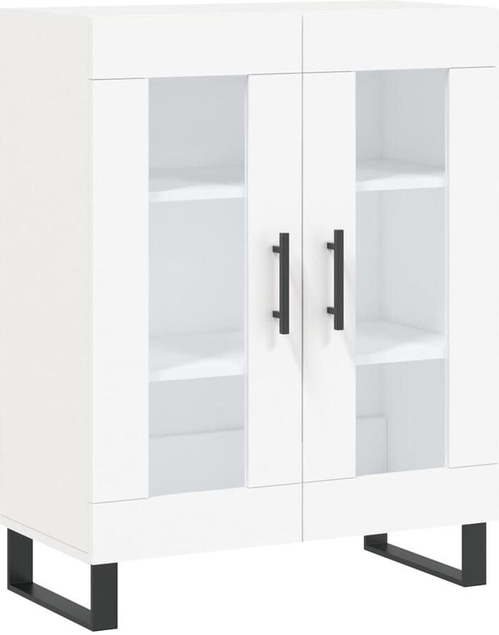 VidaXL Dressoir Wit 69 5x34x90 cm Dressoir Klassiek Dressoir Houten Dressoir Witte Dressoir Vitrinekast