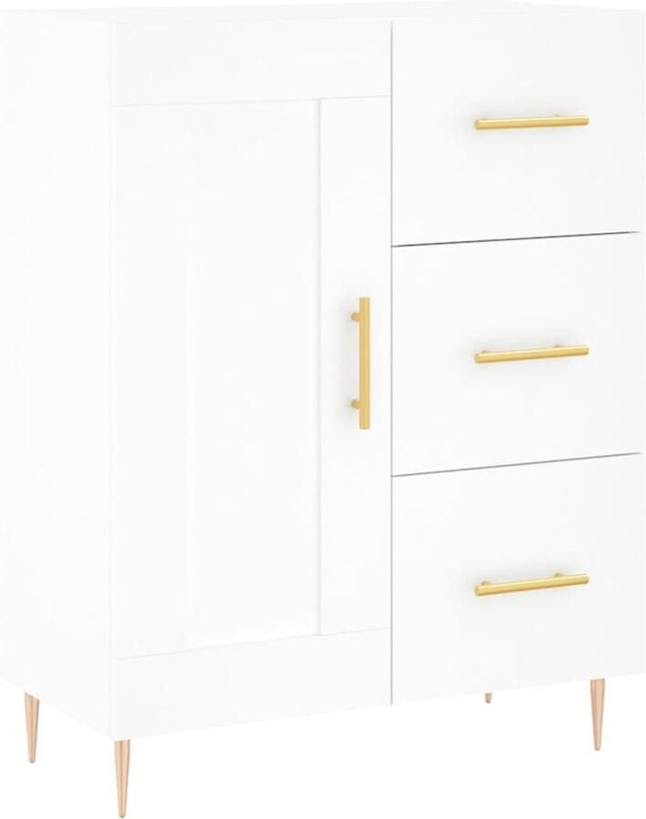 VidaXL Dressoir Wit 69 5x34x90 cm Bewerkt Hout Dressoir Witte Dressoirs Houten Dressoir Vintage Dressoir Salontafel