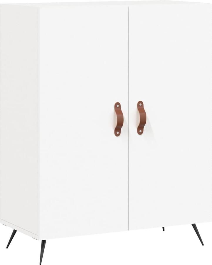 VidaXL Dressoir 69 5x34x90 cm Bewerkt hout Wit Dressoir Houten Dressoir Wit Dressoir Vintage Dressoir Salontafel - Foto 2