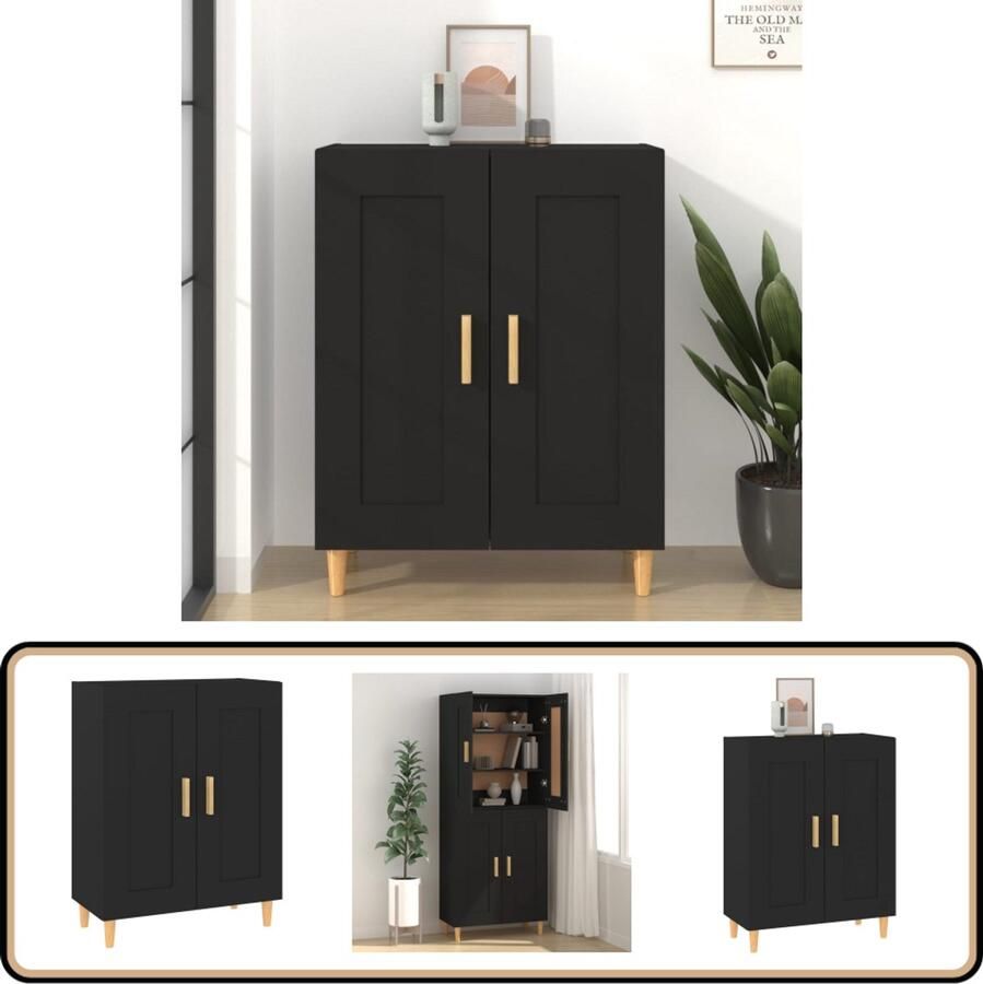 VidaXL Dressoir Zwart Hout 69 5x34x90 cm Dressoir Kast Houten Dressoir Salontafel Tv Tafel