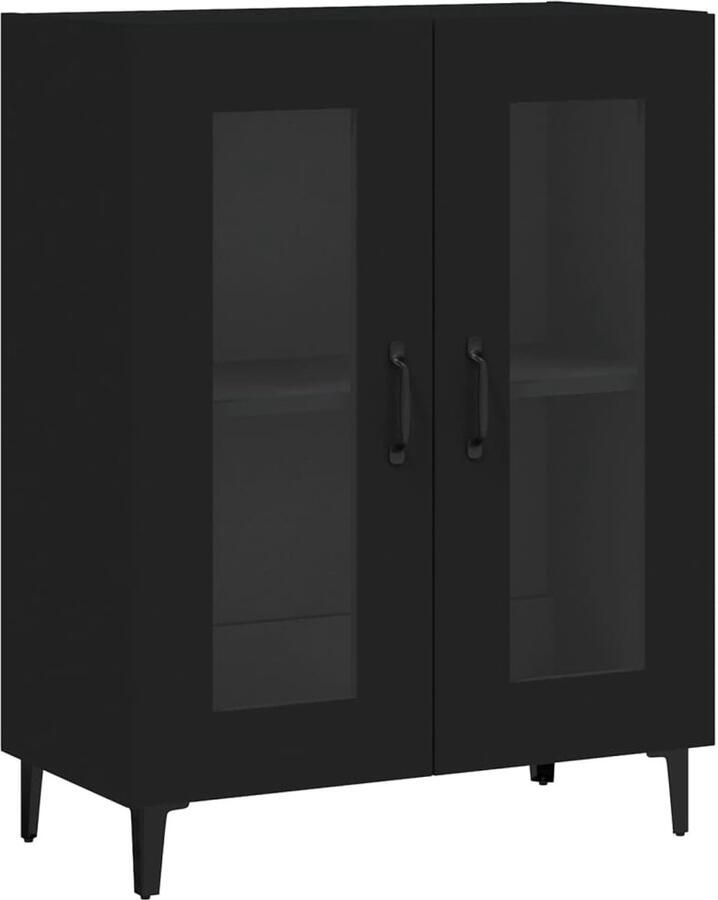 VidaXL Dressoir 69 5x34x90 cm Zwart Bewerkt Hout Dressoir Meubels Salontafel Tv Tafel Houten Dressoir
