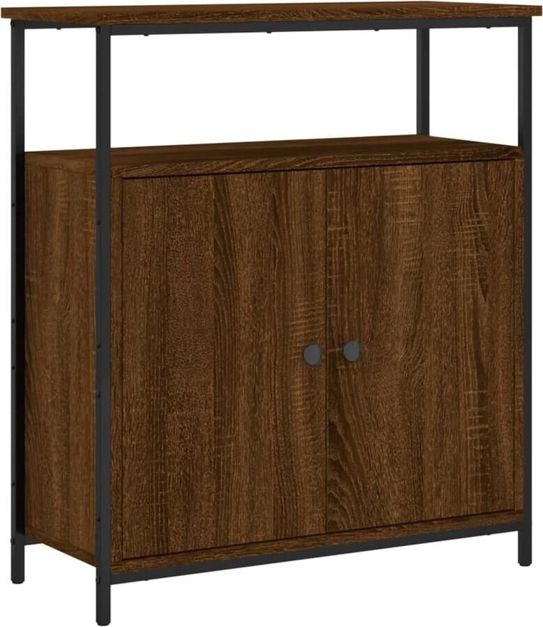 VidaXL -Dressoir-70x30x80-cm-bewerkt-hout-bruineikenkleurig - Foto 4