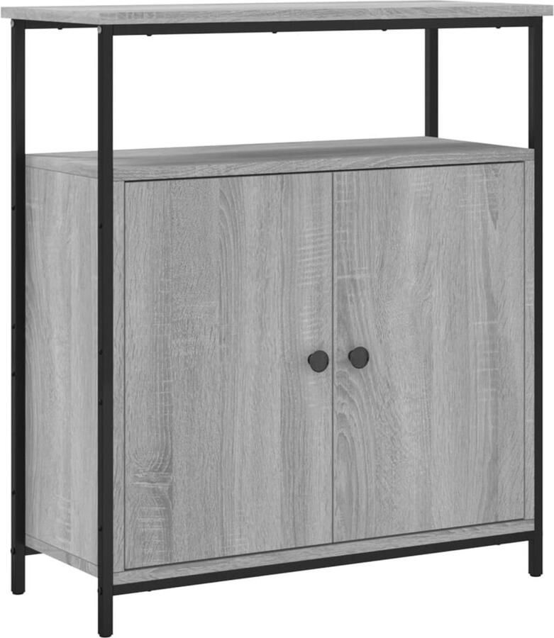 VidaXL Dressoir 70x30x80 cm Grijs Sonoma Eiken Dressoir Kast Opbergkast Salontafel Livingroom Furniture - Foto 5