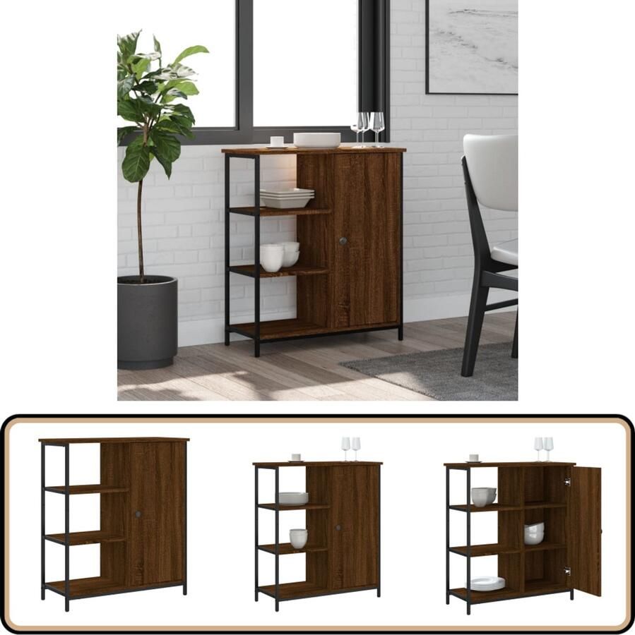 VidaXL -Dressoir-70x30x80-cm-bewerkt-hout-sonoma-eikenkleurig - Foto 6