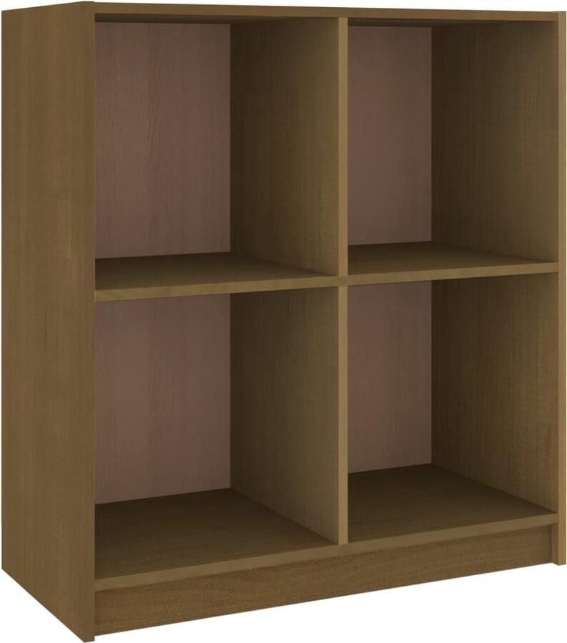VidaXL Dressoir 70x33x76 cm Grenenhout Honingbruin Dressoir Moderne Kast Houten Dressoir Opbergmeubel Salontafel - Foto 2