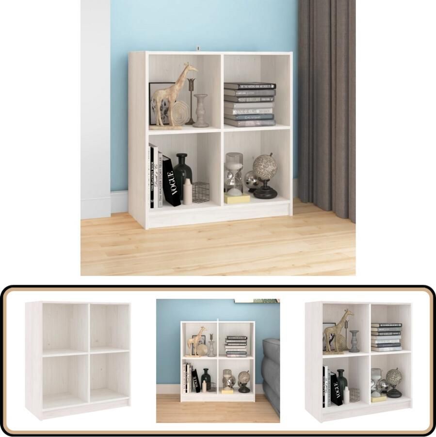 VidaXL Dressoir 70x33x76 cm Grenenhout Wit Dressoir Houten Dressoir Wit Dressoir Salontafel Tv Tafel