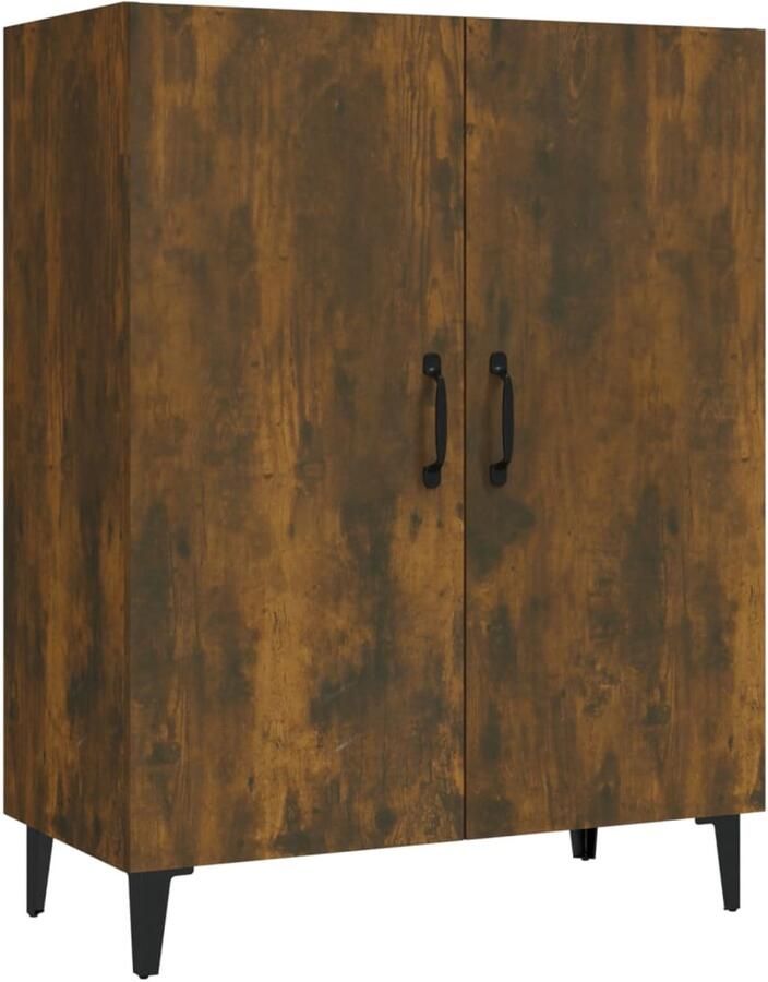 The Living Store Dressoir 70x34x90 cm bewerkt hout gerookt eikenkleurig Dressoir Bijzetkast Houten Kast Vintage Kast Landelijk Design - Foto 2