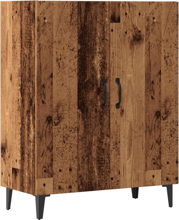 VidaXL Dressoir 70x34x90 cm Bewerkt hout Oud houtkleurig Dressoir Houten Dressoir Vintage Dressoir Opslagoplossing Salontafel
