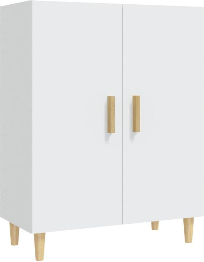 VidaXL Dressoir Wit Bewerkt hout 70x34x90 cm Dressoir Houten Dressoir Wit Dressoir Vintage Dressoir Salontafel