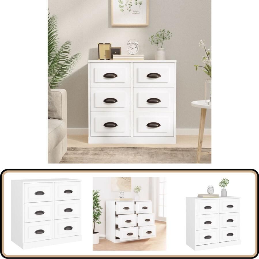 VidaXL Dressoir 70x35 5x67 5 cm Bewerkt hout Wit Dressoir Houten Dressoir Witte Dressoir Vintage Dressoir Salontafel