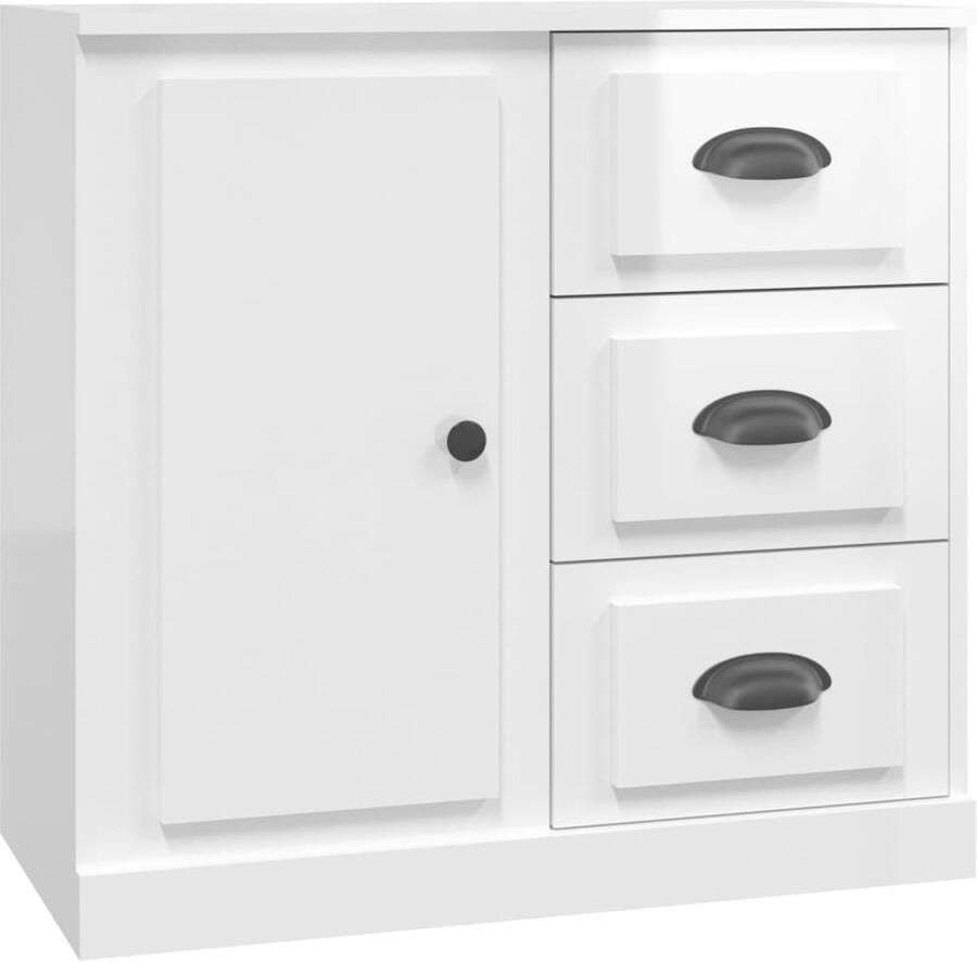 VidaXL Dressoir 70x35x67 5 cm Hoogglans Wit Dressoir Bijzettafel Kast Witte Kast Houten Dressoir