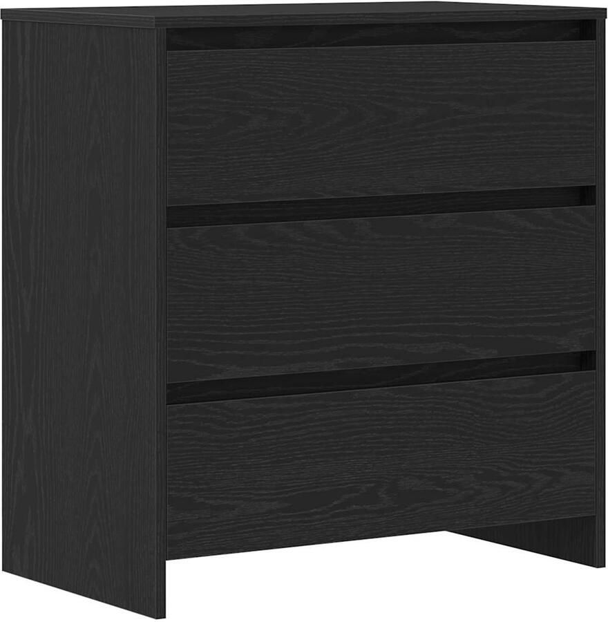 VidaXL Dressoir 70x41x75 cm bewerkt hout zwart eikenkleur