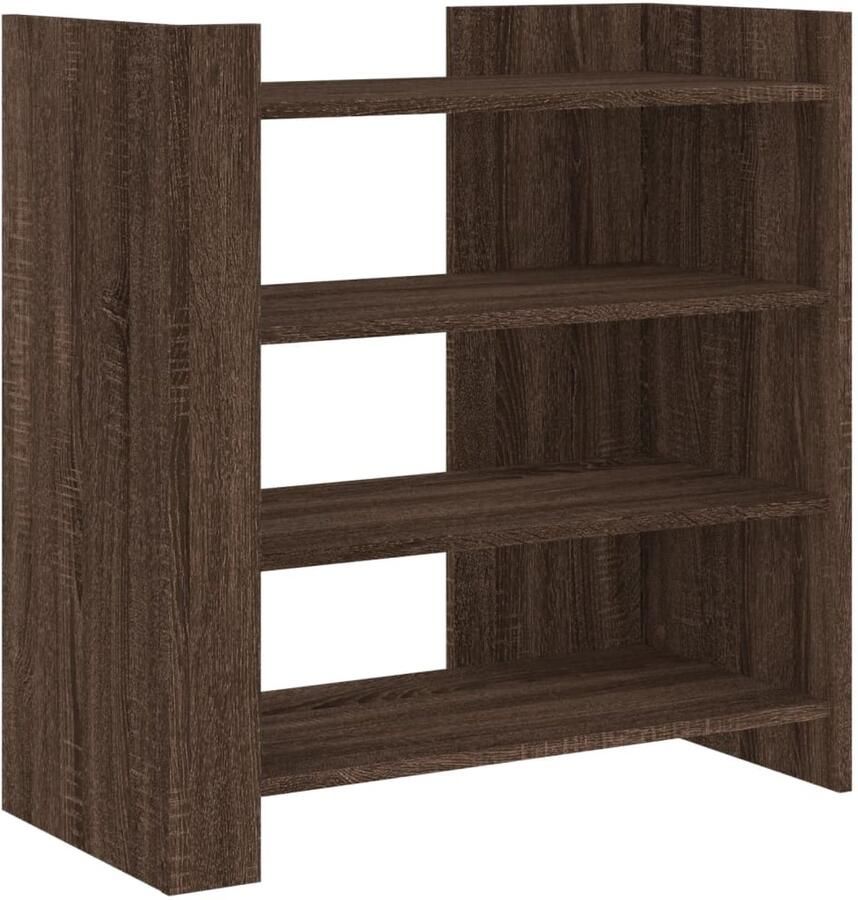 The Living Store Dressoir 73 5x35x75 cm bewerkt hout bruin eikenkleur Dressoir Opbergkast Houten Kast Bruine Eiken Vintage Design - Foto 2